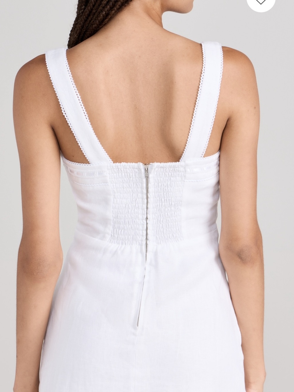 Reformation Elana White Square-Neck Mini Dress NWT - Picture 5 of 10